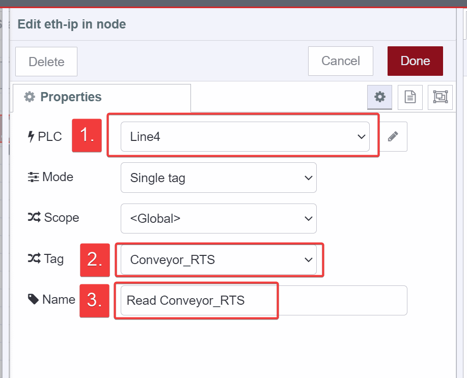 Screeshot showing the eth-ip in Node config